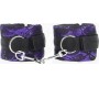 Kink Wrist Restraint KINK - SHORT VELVET LACE WRIST RESTRAINTS AND NYLON BIND PURPLE / BLACK 23 X 6.5 CM