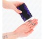 Kink Wrist Restraint KINK - SHORT VELVET LACE WRIST RESTRAINTS AND NYLON BIND PURPLE / BLACK 23 X 6.5 CM