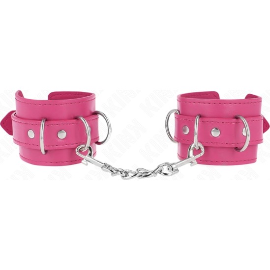 Kink Wrist Restraint KINK - 3 D-RING WRIST RESTRAINTS ADJUSTABLE PINK 17.5-25 CM X 6 CM