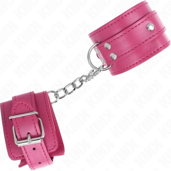 Kink Wrist Restraint KINK - 3 D-RING WRIST RESTRAINTS ADJUSTABLE PINK 17.5-25 CM X 6 CM