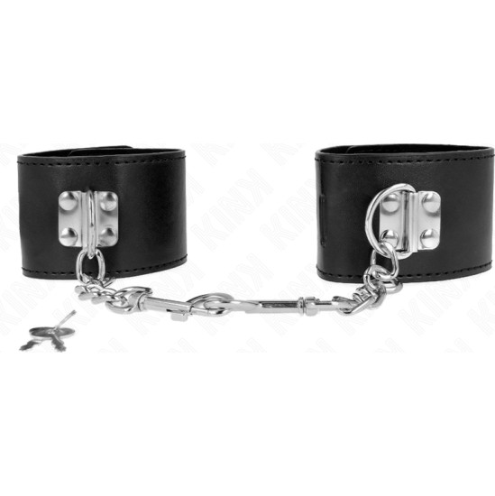Kink Wrist Restraint KINK - WRIST RESTRAINTS WITH PADLOCK CLOSURE BLACK ADJUSTABLE 16-23 CM X 5.5 CM