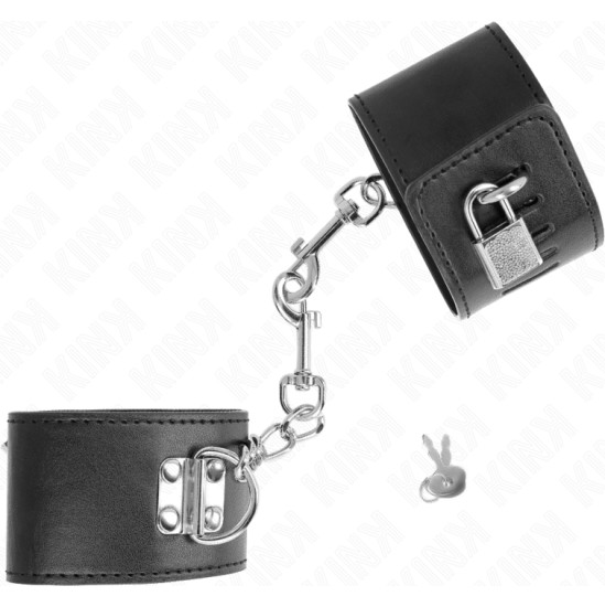 Kink Wrist Restraint KINK - WRIST RESTRAINTS WITH PADLOCK CLOSURE BLACK ADJUSTABLE 16-23 CM X 5.5 CM