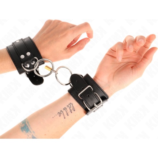 Kink Wrist Restraint KINK - O-RING LOCKED WRIST RESTRAINTS BLACK ADJUSTABLE 20-28 CM X 5.5 CM