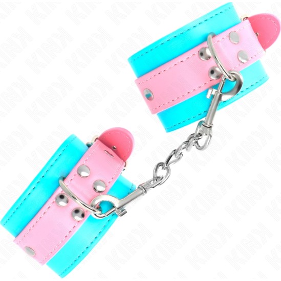 Kink Wrist Restraint KINK - CUTE WRIST RESTRAINTS BLUE / PINK ADJUSTABLE 16-28 CM X 5 CM