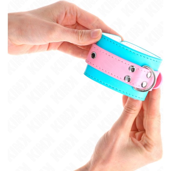 Kink Wrist Restraint KINK - CUTE WRIST RESTRAINTS BLUE / PINK ADJUSTABLE 16-28 CM X 5 CM