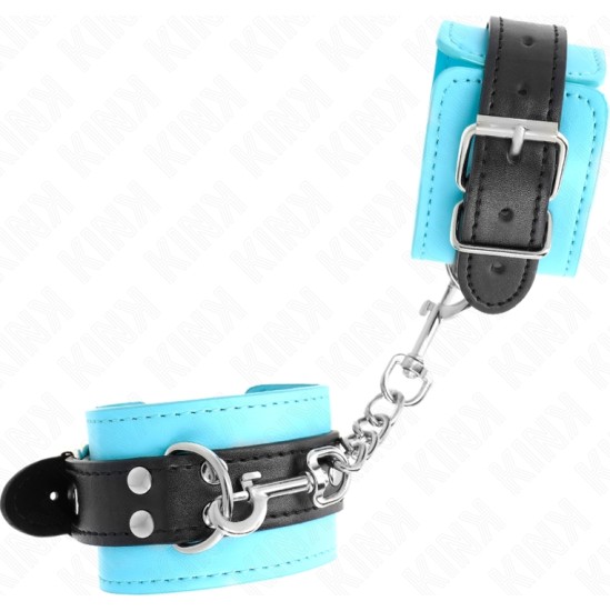 Kink Wrist Restraint KINK - HOOK WRIST RESTRAINTS BLUE FUR LINED ADJUSTABLE 20-28 CM X 5.5 CM