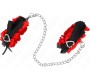 Kink Wrist Restraint KINK - LACE ELASTIC WRIST RESTRAINTS RED HEART DETAILS ADJUSTABLE 22-35 CM