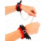 Kink Wrist Restraint KINK - LACE ELASTIC WRIST RESTRAINTS RED HEART DETAILS ADJUSTABLE 22-35 CM