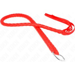 Kink Impact & Touch KINK - SNAKE WHIP WITH RED HAND RING 65 CM