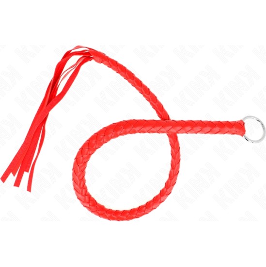 Kink Impact & Touch KINK - SNAKE WHIP WITH RED HAND RING 65 CM