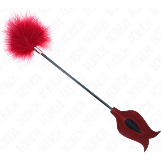 Kink Impact & Touch KINK - TICKLE FEATHERS WITH ROSE-SHAPED PADDLE 8 CM