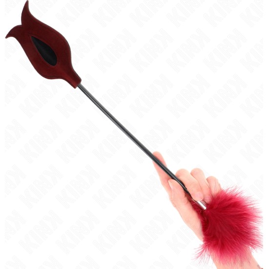 Kink Impact & Touch KINK - TICKLE FEATHERS WITH ROSE-SHAPED PADDLE 8 CM