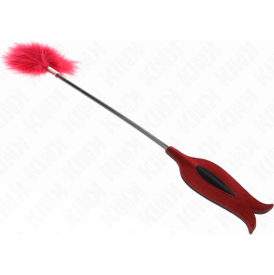 Kink Impact & Touch KINK - TICKLE FEATHERS WITH ROSE-SHAPED PADDLE 8 CM