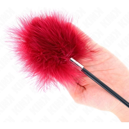 Kink Impact & Touch KINK - TICKLE FEATHERS WITH ROSE-SHAPED PADDLE 8 CM