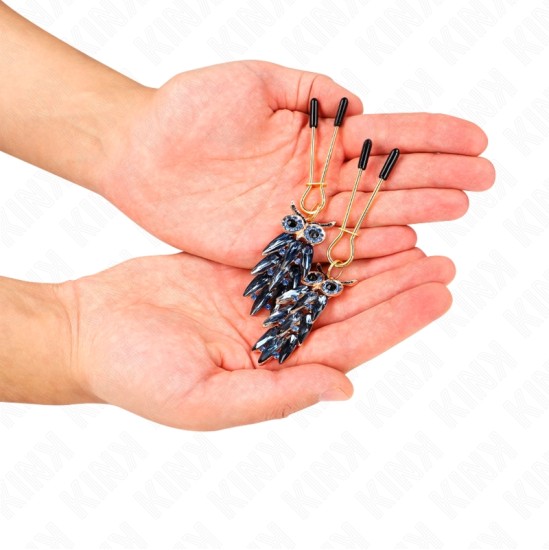 Kink Nipple Grip KINK - OWL PENDANT NIPPLE CLAMPS 6 CM