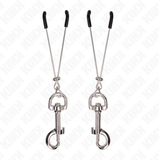 Kink Nipple Grip KINK - THIN HOOK NIPPLE CLAMP SILVER 7 CM