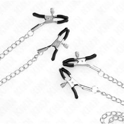Kink Nipple Grip KINK - 4 NIPPLE AND CLIT CLAMPS ADJUSTABLE SILVER