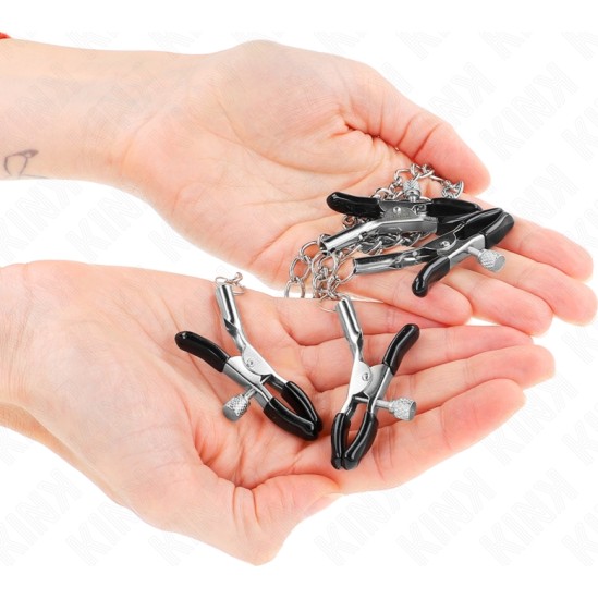 Kink Nipple Grip KINK - 4 NIPPLE AND CLIT CLAMPS ADJUSTABLE SILVER