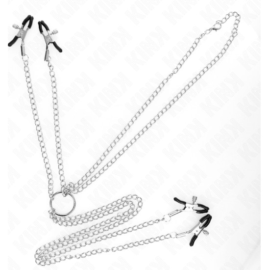 Kink Nipple Grip KINK - 4 NIPPLE AND CLIT CLAMPS ADJUSTABLE SILVER
