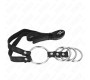 Kink Ring Power KINK - 4 CONNECTED METAL PENIS RINGS 3.8 CM TO 5 CM WITH LEATHER BELT 112 CM