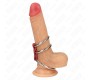 Kink Ring Power KINK - TRIPLE METAL PENIS RING 3.7 CM TO 5 CM CONNECTED WITH RED LEATHER