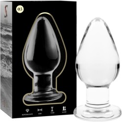 Nebula Series By Ibiza MODEL 3 ANAL PLUG BOROSILICATE GLASS TRANSPARENT 11 CM -O- 5 CM