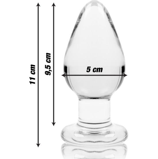Nebula Series By Ibiza MODEL 3 ANAL PLUG BOROSILICATE GLASS TRANSPARENT 11 CM -O- 5 CM