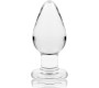 Nebula Series By Ibiza MODEL 3 ANAL PLUG BOROSILICATE GLASS TRANSPARENT 11 CM -O- 5 CM