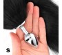 Kink Pleasure Plugs KINK - ANAL PLUG SIZE S 7 X 3 CM WITH SYNTHETIC TAIL 40 CM BLACK