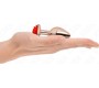 Kink Pleasure Plugs KINK - PINK GOLD ANAL PLUG WITH RED ROSE S