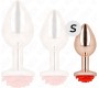 Kink Pleasure Plugs KINK - PINK GOLD ANAL PLUG WITH RED ROSE S