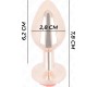 Kink Pleasure Plugs KINK - PINK GOLD ANAL PLUG WITH RED ROSE S