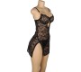 Subblime Babydolls SUBBLIME - 954185 LACE BABYDOLL WITH ADJUSTABLE STRAPS BLACK S/M