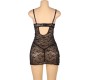 Subblime Babydolls SUBBLIME - 954185 LACE BABYDOLL WITH ADJUSTABLE STRAPS BLACK S/M