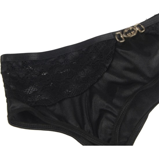 Subblime Sets SUBBLIME - SET OF 3 PIECES BRA + THONG + LACE GARTER BLACK S/M