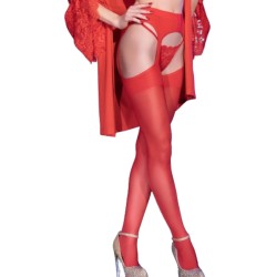Chilirose Accesories CHILIROSE - CR 4312 GARTER STOCKINGS RED S/M