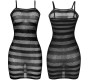 Subblime Dresses SUBBLIME - 951733 FISHNET DRESS WITH BLACK STRIPES ONE SIZE