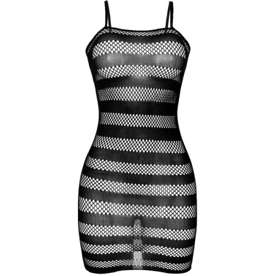 Subblime Dresses SUBBLIME - 951733 FISHNET DRESS WITH BLACK STRIPES ONE SIZE