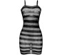 Subblime Dresses SUBBLIME - 951733 FISHNET DRESS WITH BLACK STRIPES ONE SIZE