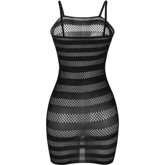 Subblime Dresses SUBBLIME - 951733 FISHNET DRESS WITH BLACK STRIPES ONE SIZE