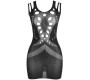 Subblime Dresses SUBBLIME - 952198 FISHNET DRESS WITH BRILLIANT DIAMONDS BLACK ONE SIZE