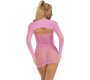 Subblime Dresses SUBBLIME - 952471 PINK FISHNET DRESS ONE SIZE
