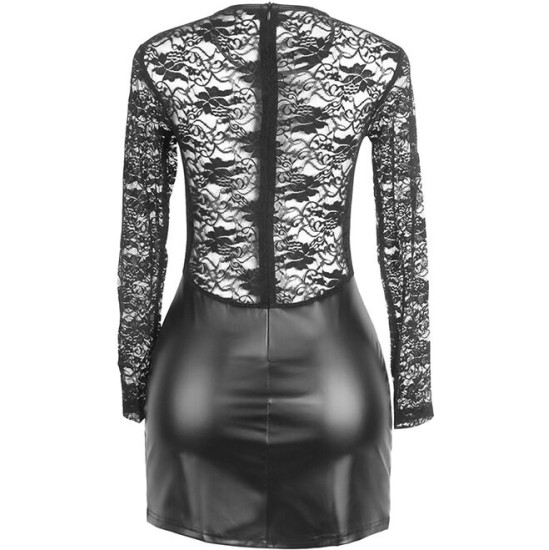 Subblime Dresses SUBBLIME - 955601 LONG SLEEVED DRESS WITH BLACK LACE L/XL