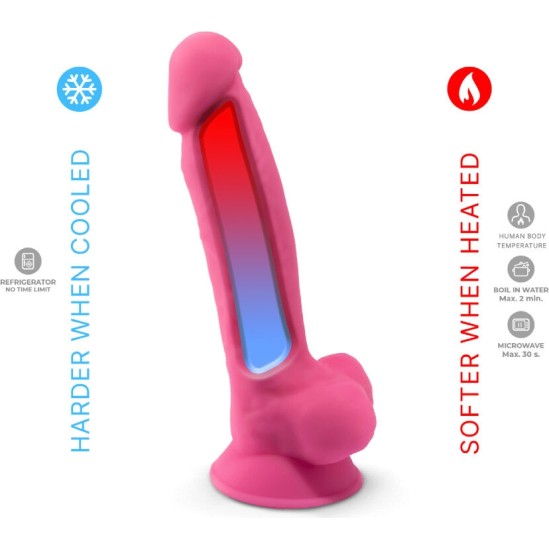 Silexd MODEL 1 REALISTIC PENIS PREMIUM SILICONE SILEXPAN FLUORESCENT PINK 17.5 CM