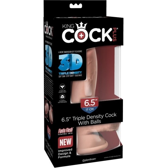 King Cock Plus KING COCK - TRIPLE DENSITY DILDO 14 CM
