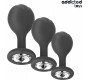 Addicted Toys SET OF 3 ANAL PLUG SILICONE WITH JEWEL