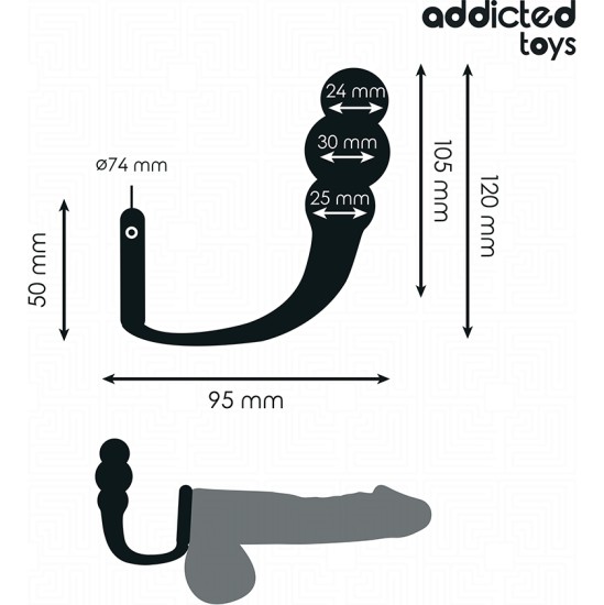 Addicted Toys ANAL PLUG WITH RING SILICONE MODEL 1