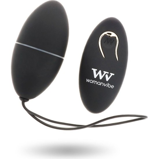 Womanvibe ALSAN EGG REMOTE CONTROL BLACK SILICONE BLACK