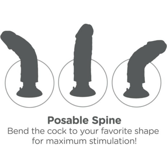 King Cock 23 CM VIBRATING COCK FLESH