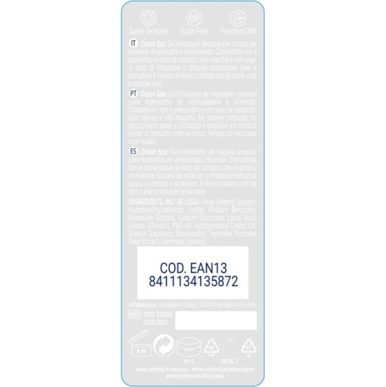 Control Lubes CONTROL - 2 EN 1 MASSAGE & PLEASURE MEDITERRANEAN SEA 200 ML
